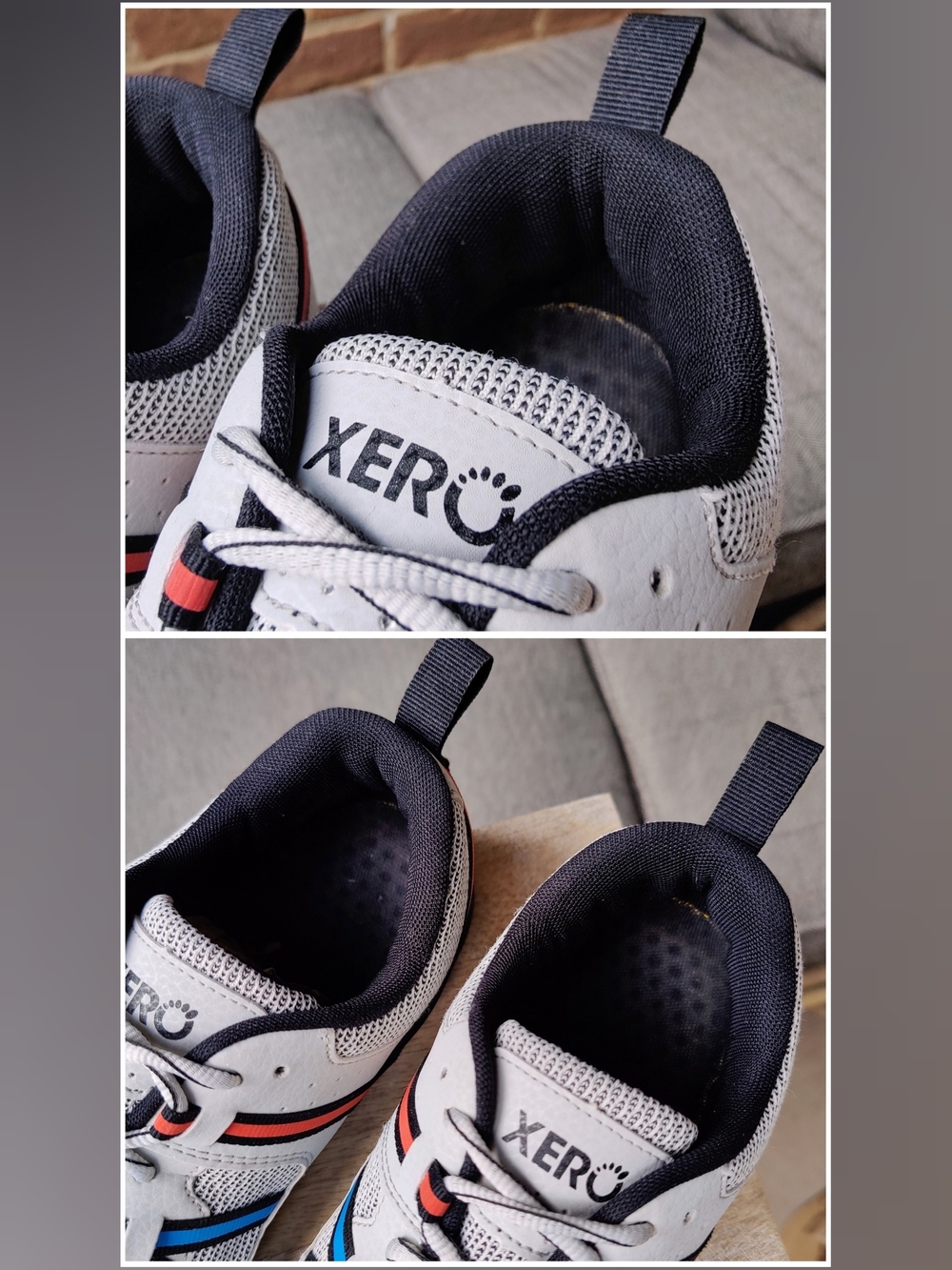 XERO Prio Barefoot Shoes Wide Toe Box Gray White Training Gym Sneaker Womens 9 - Picture 9 of 16